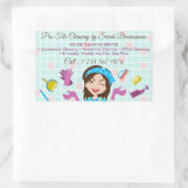 Tegel voor het reinigen van wasservice rechthoekige sticker (Tas)