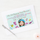 Tegel voor het reinigen van wasservice rechthoekige sticker (Envelop)