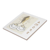 tegel voor koffiebekers tegeltje (Zijkant)