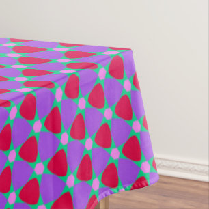 Tegel voor Paars, Cherry en Green Flower Tafelkleed