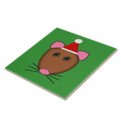 Tegel voor prettige kerstmuis tegeltje (Zijkant)
