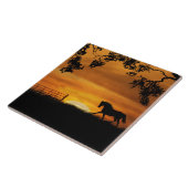 Tegel voor rotatiepaarden en zonnestralen tegeltje (Zijkant)