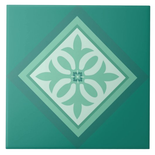 Tegel voor Seafoam-kleuren diamanten Tegeltje (Voorkant)