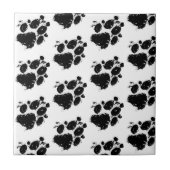 Tegel voor zwarte en witte poten tegeltje (Voorkant)