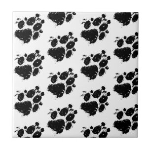 Tegel voor zwarte en witte poten tegeltje