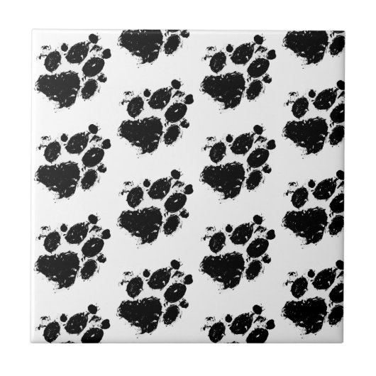 Tegel voor zwarte en witte poten tegeltje (Voorkant)