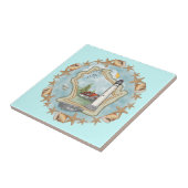 Tegel vuurtoren van de Wisconsin Shells Tegeltje (Zijkant)