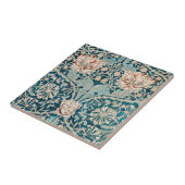 TEGEL : WILLIAM MORRIS : HONEYSUCKLE TEGELTJE (Zijkant)