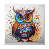 Tegel Wit (Herfst Uil) RFPMDesigns ©️2024 Tegeltje (Voorkant)