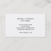 Tegel wit patroon / witte strepen modern visitekaartje (Achterkant)