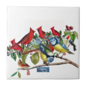 Tegel Wit (Vogelboom) RFPMDesigns ©️2024 Tegeltje (Voorkant)