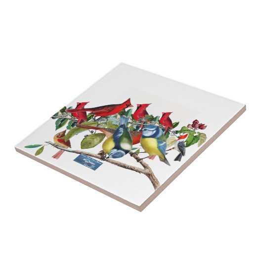 Tegel Wit (Vogelboom) RFPMDesigns ©️2024 Tegeltje (Zijkant)