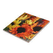 Tegel, zonnebloemen # 1 tegeltje (Zijkant)