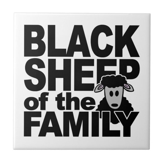 TEGEL ZWARTE SCHAPEN TEGELTJE (Voorkant)