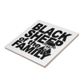 TEGEL ZWARTE SCHAPEN TEGELTJE (Zijkant)