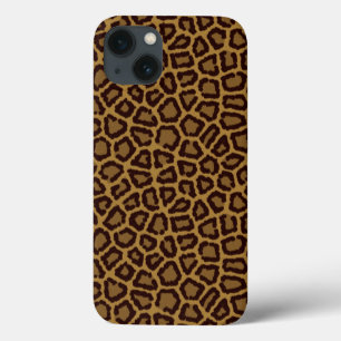 Tegelachtergrond met een luipaardbont Case-Mate iPhone case
