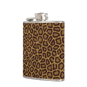 Tegelachtergrond met luipaard heupfles (Links)