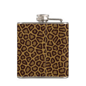 Tegelachtergrond met luipaard heupfles (Achterkant)