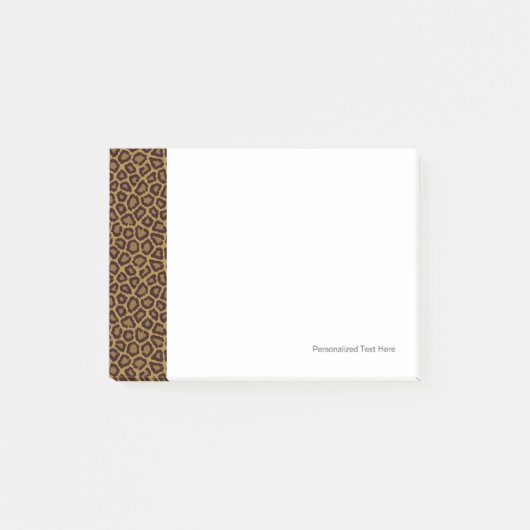Tegelachtergrond met luipaard post-it® notes (Voorkant)