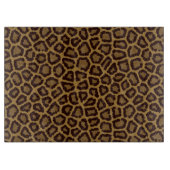 Tegelachtergrond met luipaard snijplank (Voorkant)