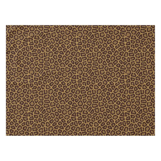 Tegelachtergrond met luipaard tafelkleed (Voorkant (Horizontaal))