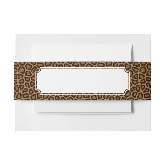 Tegelachtergrond met luipaard uitnodigingen wikkel (Voorkant Voorbeeld)