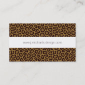 Tegelachtergrond met luipaard visitekaartje (Achterkant)