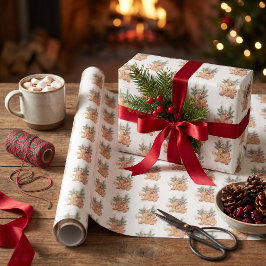 Tegelbare kerstbakfeest tegel cadeaupapier