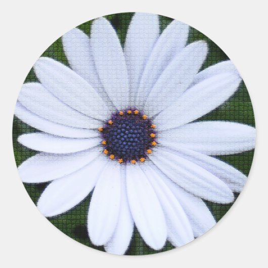 tegelbloem ronde sticker (Voorkant)