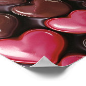 Tegelchocolade hart patroon poster (Hoek)
