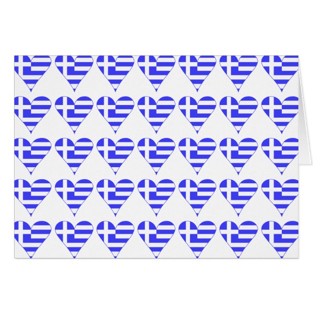Tegeld Griekse Vlag Hart Funky (Voorkant Horizontaal)