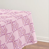 Tegeld Pink Chi Ro-kruis op Roze Tafelkleed (Voorbeeld)