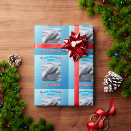 Tegeldolfijn Verjaardag Cadeaupapier