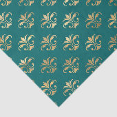 Tegelen en gouden vintage patroon tissuepapier (Detail)