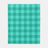 Tegelen en turquoise geruite plaid ontwerp fleece deken (Voorkant)