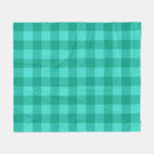 Tegelen en turquoise geruite plaid ontwerp fleece deken (Voorkant (Horizontaal))