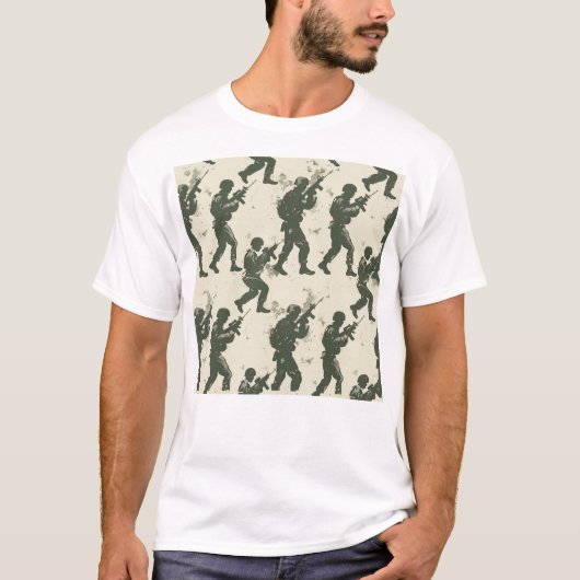 Tegelgroen soldeerpatroon t-shirt (Voorkant)