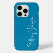 Tegelgroene monogram Case-Mate iPhone case (Achterkant)