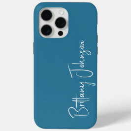 Tegelgroene monogram iPhone 15 pro max hoesje
