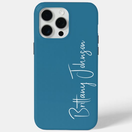 Tegelgroene monogram Case-Mate iPhone case (Achterkant)