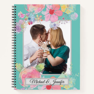 Tegelijk en Shabby Chic bloemstuk aangepaste koppe Notitieboek