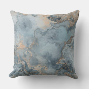 Tegelijk Stof Blauw Grijs Beige Modern Kussen