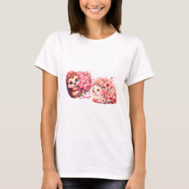 Tegelijk zo schattige Romantische Bloemige Egel Du T-shirt