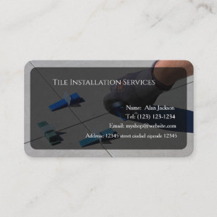 Tegelinstallatie Service Zakelijke kaart bewerkbaa Visitekaartje