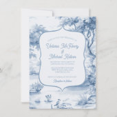 Tegelland Frans Huwelijksuitnodiging Kaart (Voorkant)