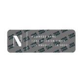 Tegelontwerp Logo Modern grijs wit retouradres Etiket (Voorkant)