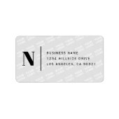 Tegelontwerp Logo Modern retouradres Etiket (Voorkant)