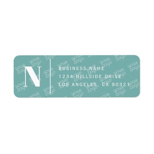 Tegelontwerp Logo Modern retouradres Etiket (Voorkant)