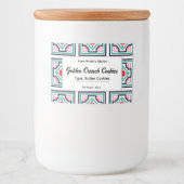 Tegelpatroon Aangepaste Voedselcontainer Label Set Etiket (Voorkant)