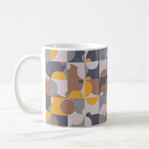 tegelpatroon, abstract naadloze backgroun koffiemok